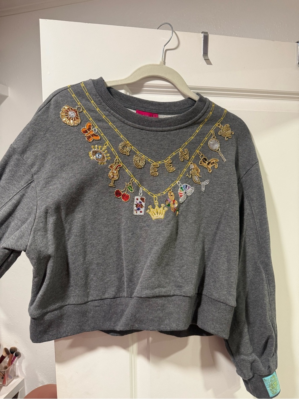 Queen of Sparkles Charm Sweatshirt